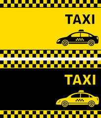 business card with taxi sign