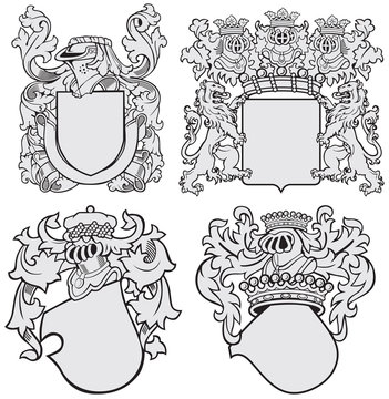 Naklejki set of aristocratic emblems No11