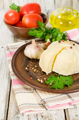 soft cheese with herbs