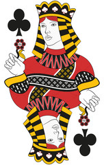 Queen of Clubs without card. Original design