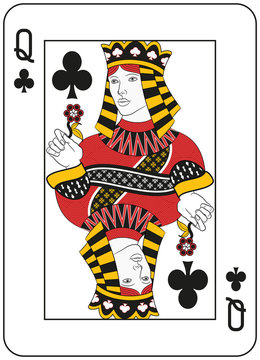 Queen of clubs. Original design