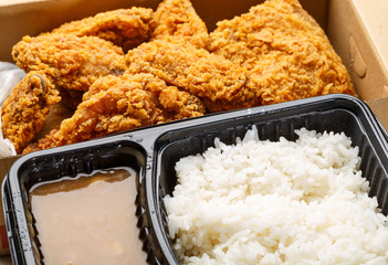 Fried chicken bento box