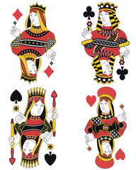 Four Queens without cards. Original design