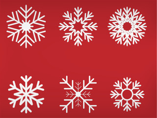 Snowflake set vector illustration