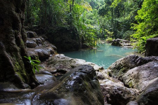 Erawan waterfall pond