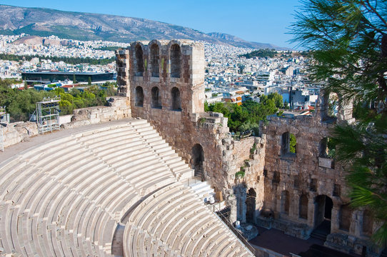 The Odeon of Herodes Atticus, Greece, Athens.