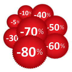 sale price red stickers