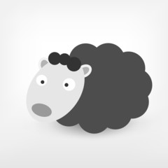 Graphic Black and White sheep