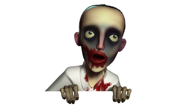 3d halloween zombie
