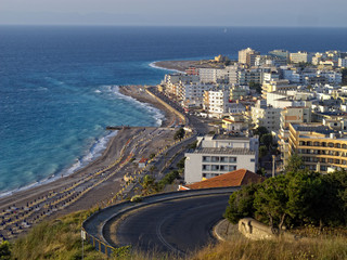 Fototapeta premium View of beach side in Rodos isle