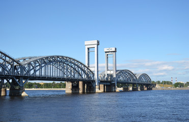 Finland Railway bridge at sunny day