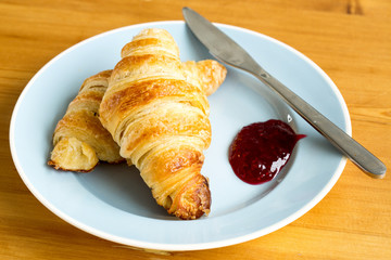 Freshly baked croissants
