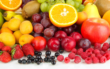 Fresh fruits and berries close up