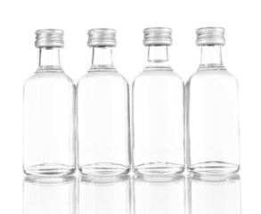 Minibar bottles, isolated on white