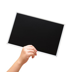 blank black board