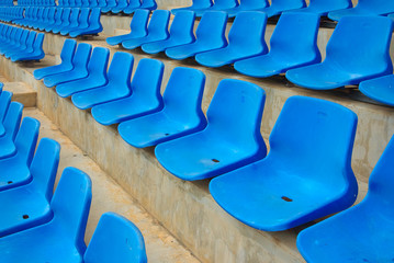 Naklejka premium blue seats in a stadium