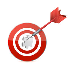 target the missing piece. illustration