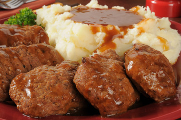 Platter of meatloaf
