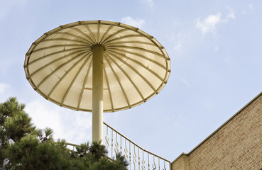 Sunshade of a building emergency staircase