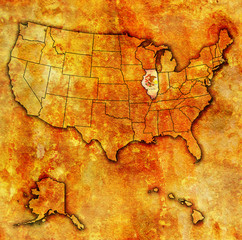 illinois on map of usa