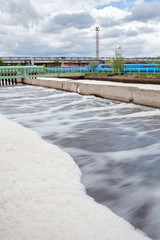 Aeration volumes for water in wastewater treatment plant