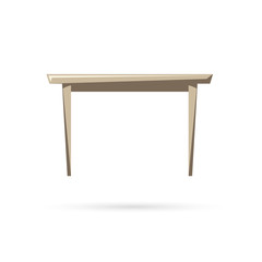 Table isolated on a white backgrounds. Vector illustration