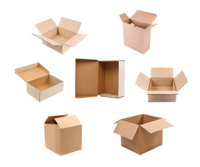 Opening variety carton boxes. © indigolotos