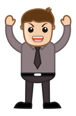 Annoyed Boss - Office Corporate Cartoon People