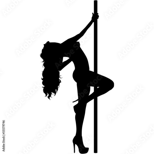 "vector silhouette of a stripper" Stock image and royaltyfree vector