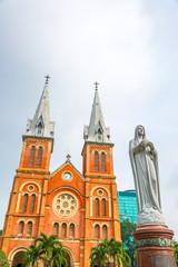 Fototapeta na wymiar The Saigon Notre-Dame Basilica in Ho Chi Minh City, Vietnam