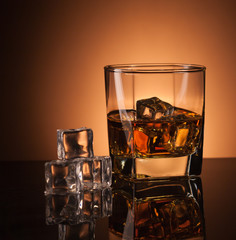 whiskey in glass