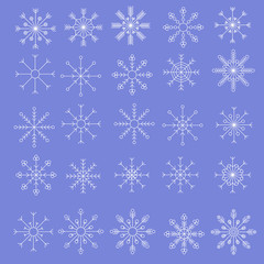 set of snowflakes