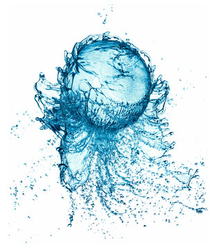 Splash Water Ball Isolated