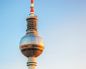 Naklejka premium Tv tower or Fersehturm in Berlin, Germany