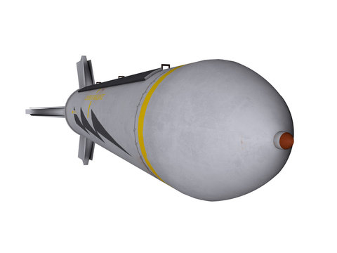 missile CBU59 3D sur fond blanc