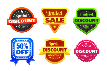 Limited Discount Sale Badges