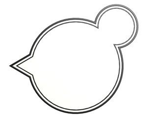Black round speech bubble