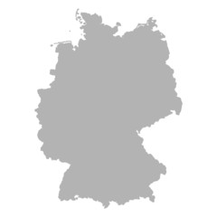 Fototapeta premium Niemcy mapa szara I