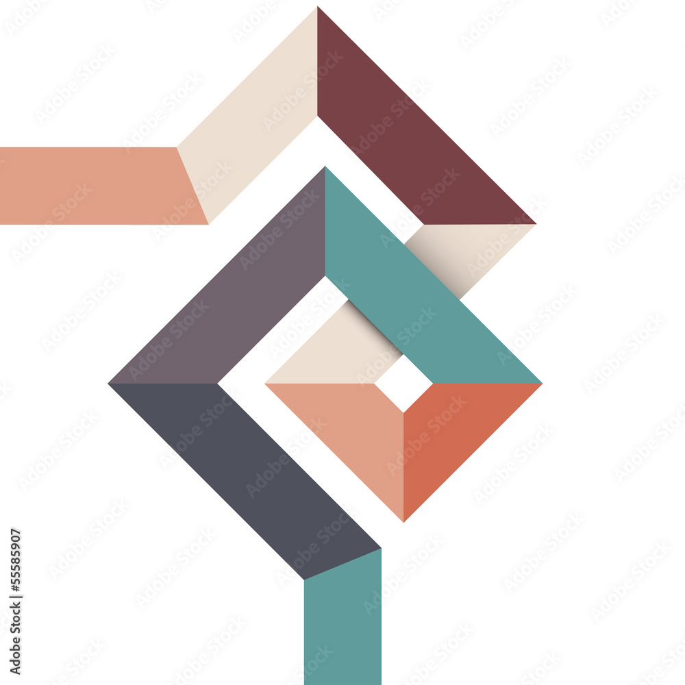 Sticker geometric abstract minimal design