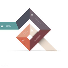 Abstract geometric shape for web design