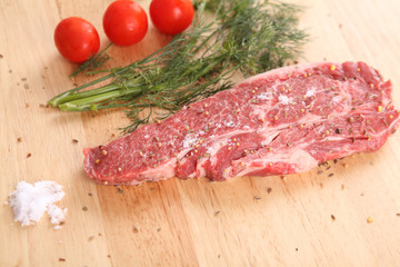 raw beef steak