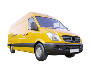 Obraz premium Commercial van isolated