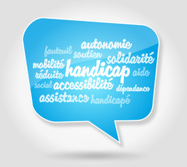 Bulle : Nuage de mots Handicap