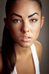 Fototapeta premium beauty portrait of a young brunette woman