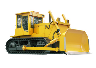 Heavy crawler bulldozer  isolated © Supertrooper