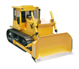Fototapeta premium Heavy crawler bulldozer isolated