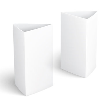 Blank paper vertical triangle cards.