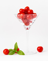 Tomatoes in a cocktail glass