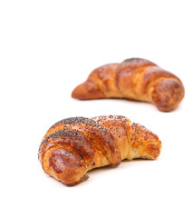 Appetizing croissants with poppy.