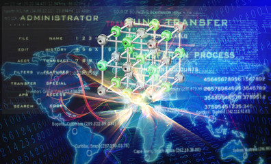 Fototapeta premium Innovative internet education background